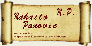 Mahailo Panović vizit kartica